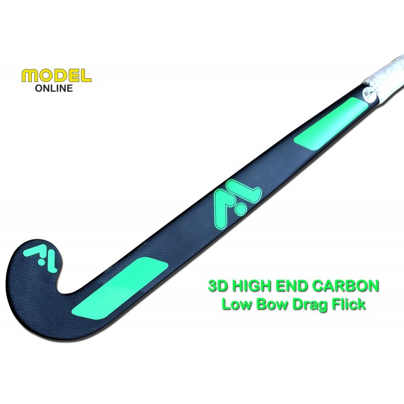 Model Field Hockey Stick Outdoor Low Bow Profile 90% 3D Carbon Fiber Stiff CN900 