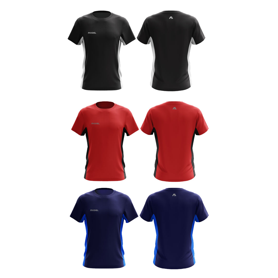 Sports T Shirts shorts sleeve light fit 100% polyester - Model Sports Works